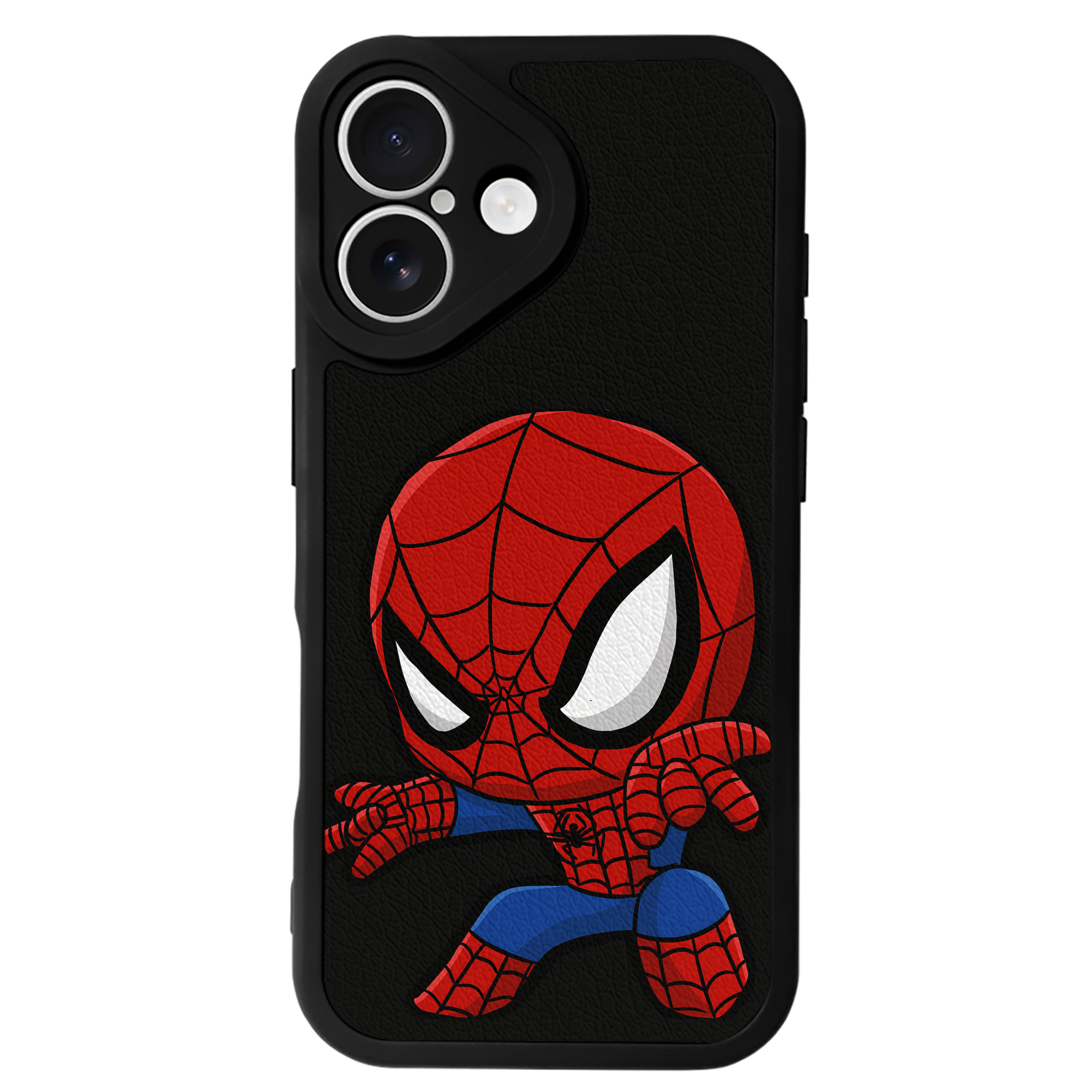 （画像用） Spider Man スパイダーマン 【iPhone 16シリーズ対応】シリコンスマホケース（レザー調） 材質：シリコン